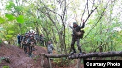 Підрозділ Юрія Головашенка на занятті з гірської підготовки (жовтень 2011 року)