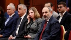 Armenia -- Prime Minister Nikol Pashinian, U.S. Ambassador Lynne Tracy and other officials attend an anti-corruption forum in Yerevan,December 9, 2019