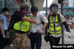 Пекин ұсынған Гонконг қауіпсіздігін бақылау заңына қарсы наразылық. Гонконг, 24 мамыр 2020 жыл.