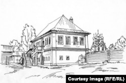 Палаты Киреевского. Реконструкция и рисунок Александра Можаева