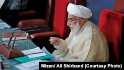 Ayatollah Ahmad Jannati speaks at the opening ceremony of the Assembly of Experts on September 4.