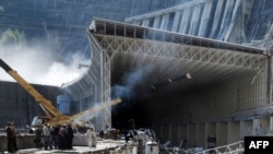 The scene of the disaster at the Sayano-Shushenskaya hydropower station