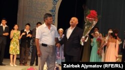 Нұрсұлтан Назарбаевтың жастық шағы туралы спектакльдің премьерасынан соң. 25 маусым 2015 жыл.