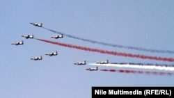 Egyptian military planes flew over Cairo on July 4.