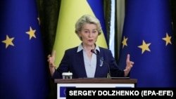 Востаннє президентка Європейської комісії Урсула фон дер Ляєн відвідувала Київ 24 лютого 2026 року. Архівне фото 