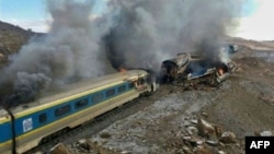 The November 25 collision in the northern province of Semnan was one of Iran's worst rail disasters ever. 