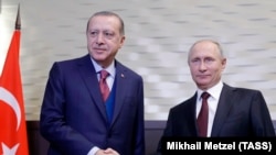 Pamje nga takimi Putin - Erdogan në Soçi më 13 nëntor