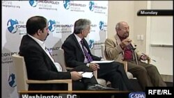 Ali Afshari, Jeffrey Gedmin, and Saad Eddin Ibrahim on FPI panel.