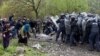 Столкновение полиции с протестующими в Панкиси (Грузия)