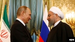 Russian President Vladimir Putin meets with Iranian President Hassan Rouhani at the Kremlin in Moscow, March 28, 2017