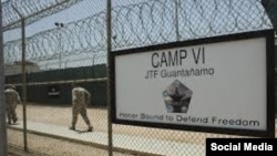 Ограждение американской военной тюрьмы Гуантанамо.