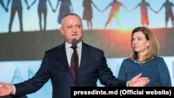 Președintele Igor Dodon și prima doamnă Galina Dodon, la ceremonia de lansare a „Anului Familiei”, 28 ianuarie 2019