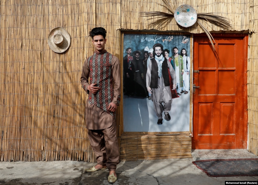 Sultan Qasim Sayeedi, 18, scours social media to study fashion. "We're afraid that if the Taliban come, we will not be able to hold our shows." But he also says it's time the fighting ended. "If American troops go, peace will come."