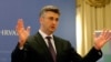 Croatia -- Croatian Prime Minister Andrej Plenkovic speaks during a press conference in Zagreb, April 27, 2017