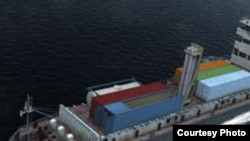 An artist's represenation of the Club-K Container Missile System, as shown on the firm's website