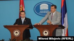 Milorad Dodik i Ivica Dačić u Banjaluci 10. jula 2013.