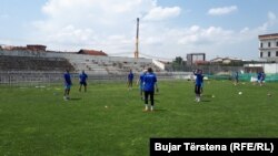 Pamje nga stërvitja e futbollistëve të klubit "Drita"