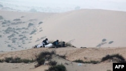 Египет қарулы күштері Синай түбегінде содырларға қарсы операция жүргізіп жатыр. 8 тамыз 2012 жыл.