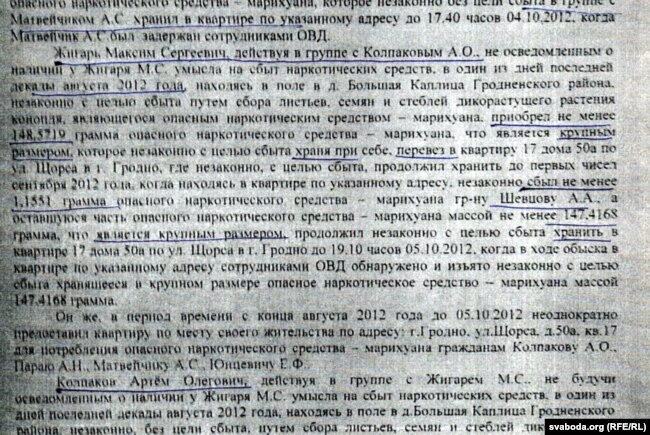 «У нявысьветленым месцы, у нявысьветлены час». Што пішуць у прысудах па «наркатычным» артыкуле.