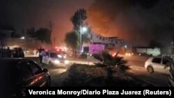 Shpërthimi i tubacionit të gazit në qytetin Tlahuelilapan, Meksikë.