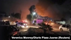 دود ناشی از انفجار در یک پایپ لاین گاز در مکسیکو