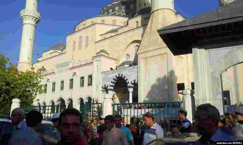 At the Ar-Togrul mosque in the Turkmen capital, Ashgabat