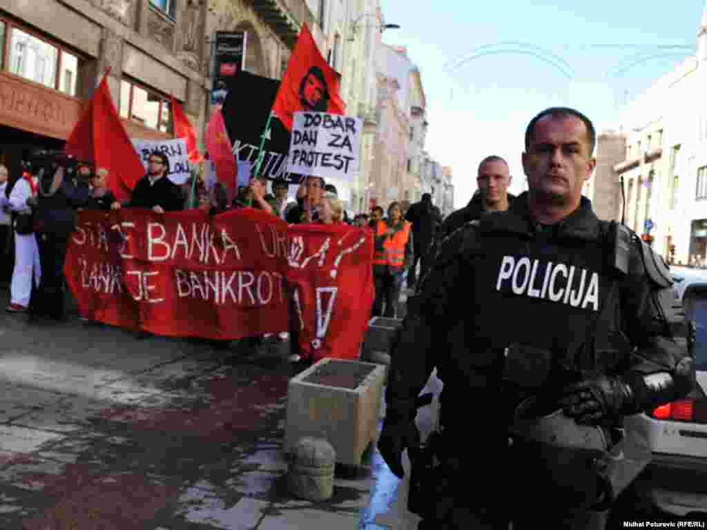 Protesti protiv neoliberalnog kapitalizma, Sarajevo, 15. oktobar 2011