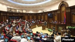 Armenia - The National Assembly holds an emergency session in Yerevan, 5Sept2012.