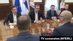 Aleksandar Vučić na sastanku sa predstavnicima Srpske liste, Beograd, 27. mart 2018.