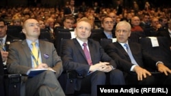 Bojan Pajtić, Dragan Đilas i Boris Tadić, u Beogradu, 25. novembra 2012.