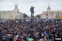 Мітинг у центрі російського Кемерова, 27 березня 2018 року