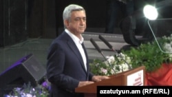 Действующий президент, кандидат в президенты Армении Серж Саргсян 