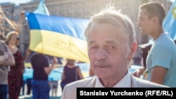 Мустафа Джемілєв на Дні кримськотатарського прапору у Києві