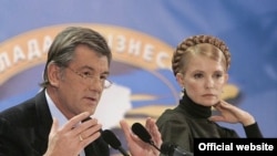 Yushchenko and Tymoshenko are at odds on all aspects of policy