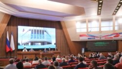 Сессионный зал российского парламента Крыма