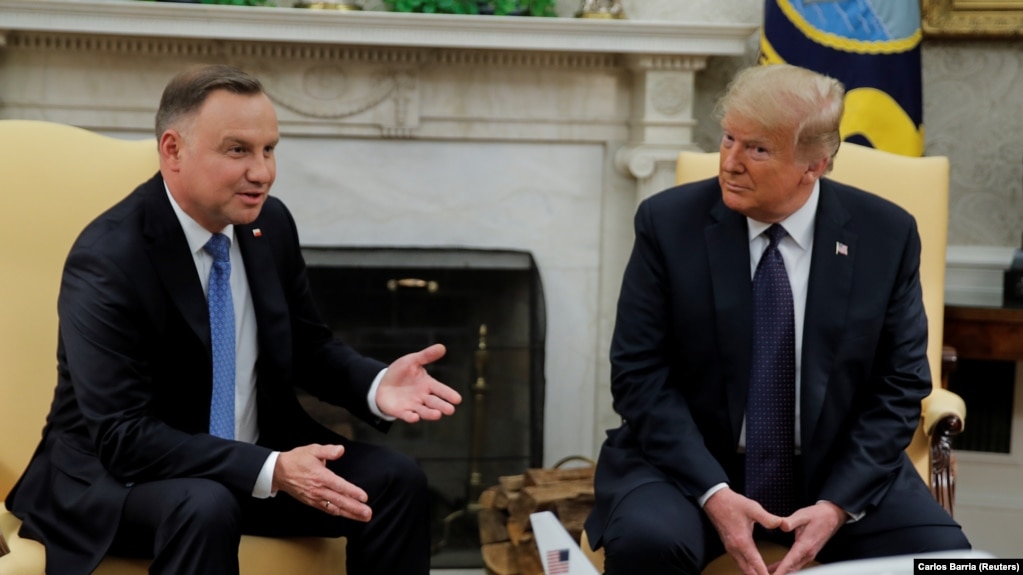 Президенти Польщі та США Анджей Дуда і Дональд Трамп у Білому домі, США, 24 червня 2020 року