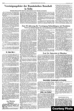 Articol apărut în Siebenbürgische Zeitung, 15.12.1968