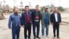 Esmail Bakhshi (center) leader of the workers union at Haft Tappeh. He spent more than a year in jail and now is back to his work. June 12, 2020