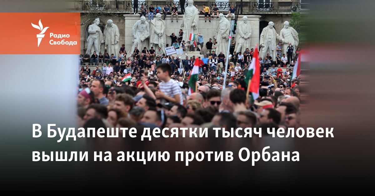 In Budapest, tens of thousands of people took part in an action against Orban