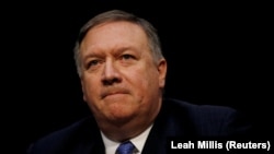 U.S. -- FILE PHOTO: Central Intelligence Agency (CIA) Director Mike Pompeo testifies during a Senate Intelligence Committee hearing on "Worldwide Threats" on Capitol Hill in Washington, DC, U.S., February 13, 2018