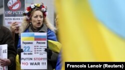 Акция против агрессии России в отношении Украины. Брюссель, 17 марта 2014 года