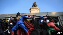 The Soviet Army monument in Bulgaria's capital of Sofia has been a frequent target of vandalism. 