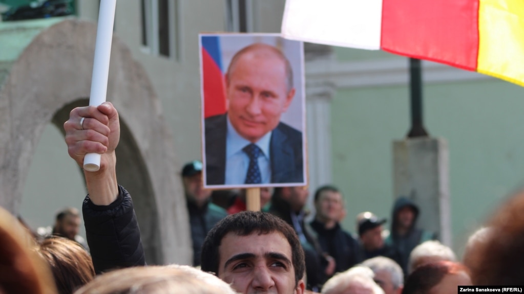 Supporters of the breakaway region's ex-president, Eduard Kokoity, have protested his exclusion (including appeals to Russian President Vladimir Putin) to no avail.