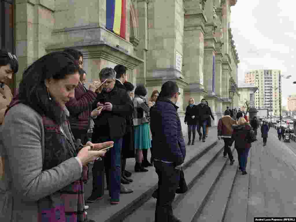 Protestul a durat aproape o jumătate de oră