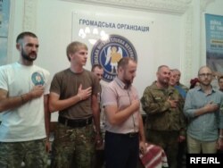 Під час відкриття платформи допомоги бійцям АТО, Київ, 4 вересня 2015 року