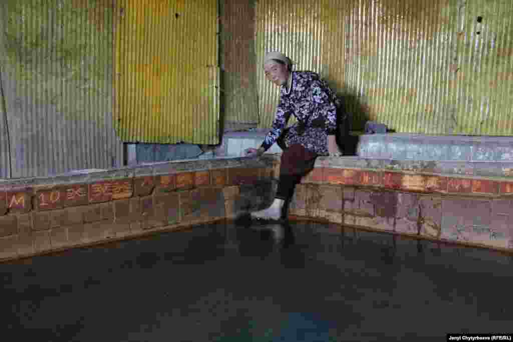 Gulbara, a Murghob resident, bathes in a spring-fed pool thought to have healing properties, originally built as a spa for Soviet officers. Gulbara has had seven children, six of whom died at birth. Tajikistan&#39;s eastern region has one of the world&#39;s highest rates of infant and maternal mortality.