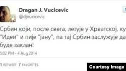 Sporni tvit Dragana Vučićevića
