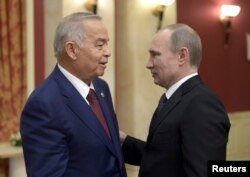 Президент Узбекистана Ислам Каримов и президент России Владимир Путин.