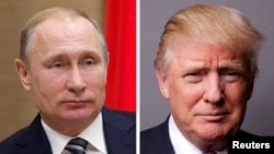 Vladimir Putin (solda) və Donald Trump