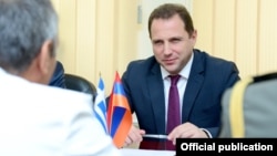 Armenia - First Deputy Defense Minister Davit Tonoyan, Yerevan, 8Oct2014.